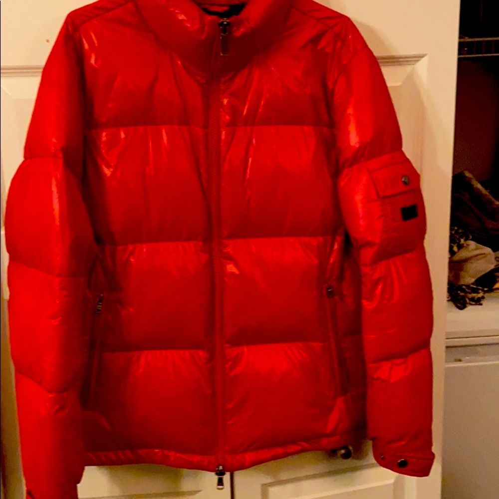 Red glossy Michael Kors coat/jacket